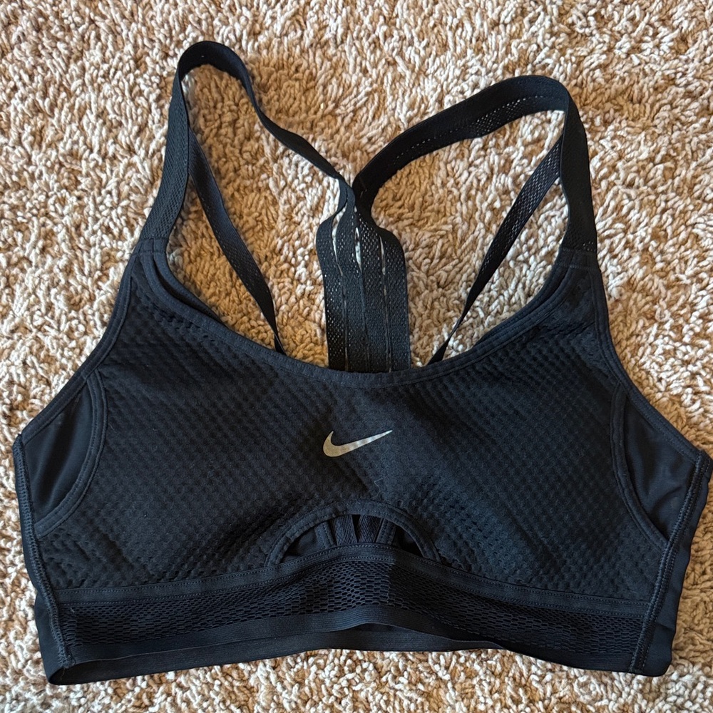 Nike Women's Black Mesh Sports Bra